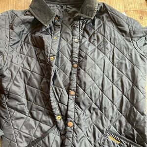 Vintage Men's Barbour Black Quilted Jacket